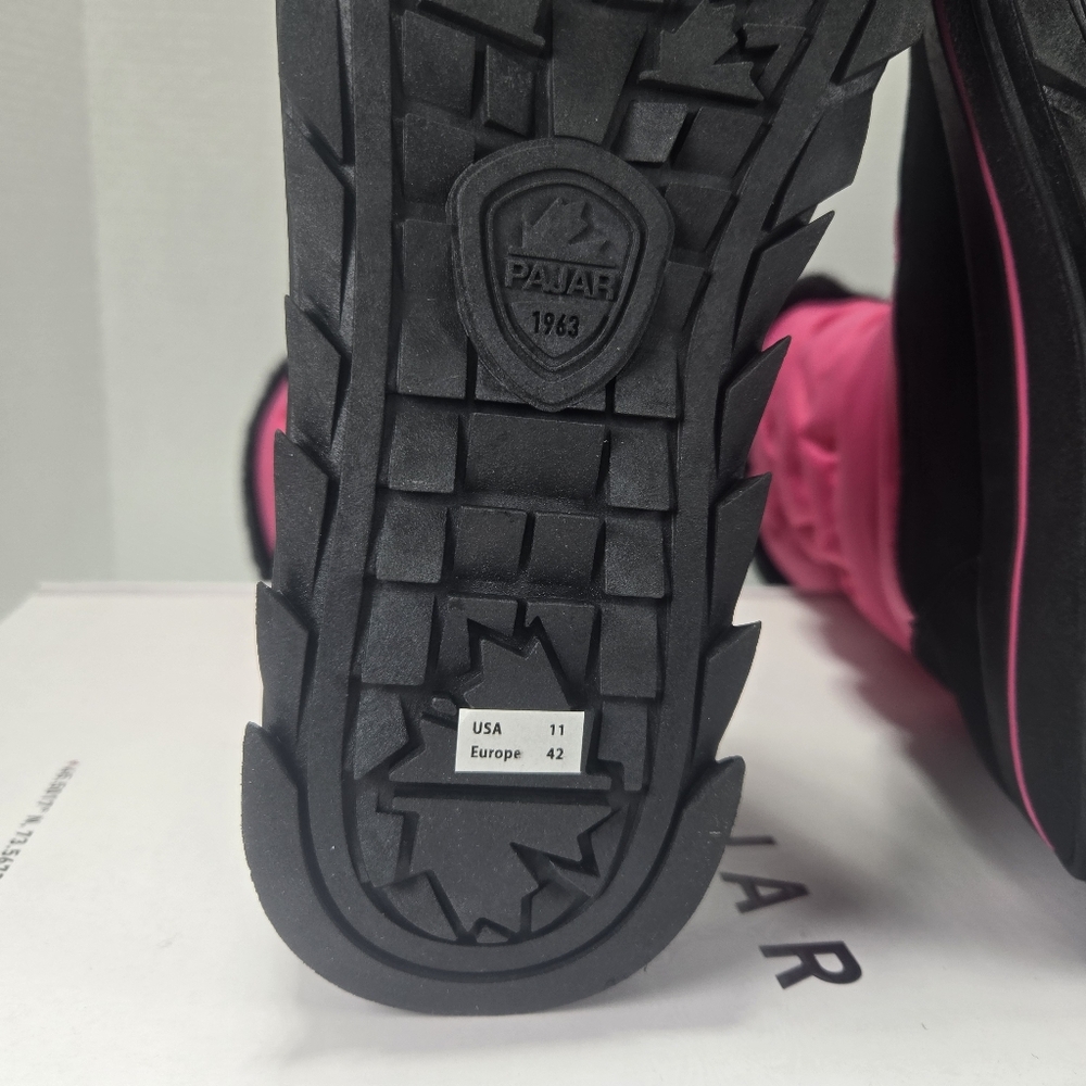 Pajar Toboggan 2.0 Fuschia Pink and Black Rain Winter Boots Women's Size 11 - Picture 11 of 13